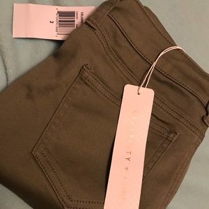 Celebrity Pink Olive Skinny Jeans